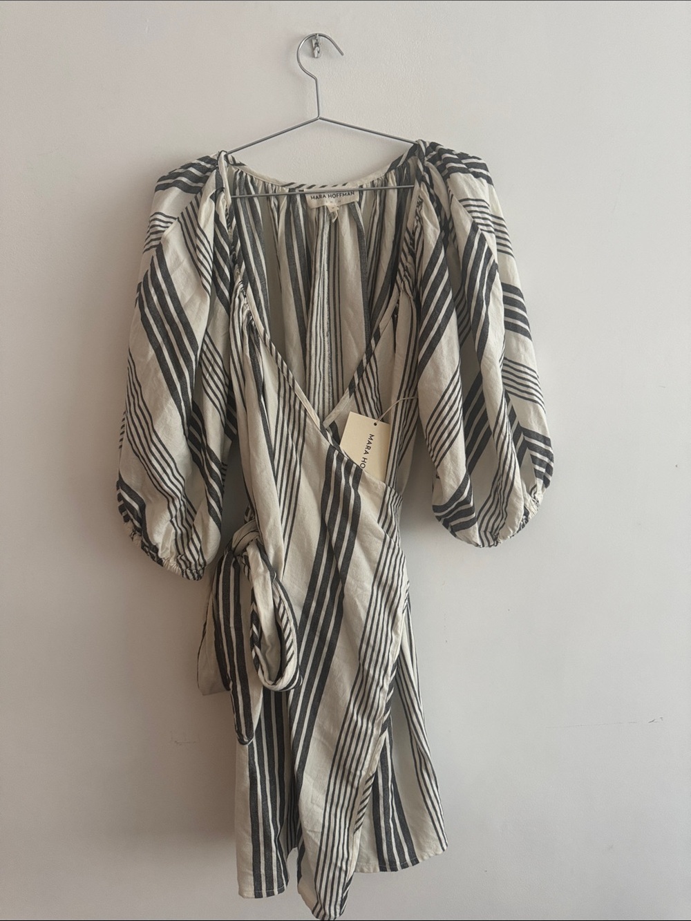 Mara Hoffman Swim Colletta Wrap Dress Medium Cover Up Organic Cotton Lyocell